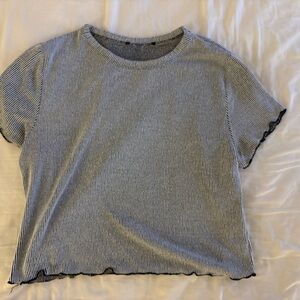 Striped Gray Women's Top